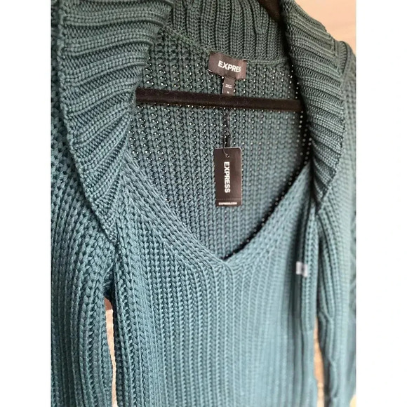 NWT Express Knit Sweater Waffle Preppy Romantic Autumn Boho Parisian Scandal M - Picture 6 of 9